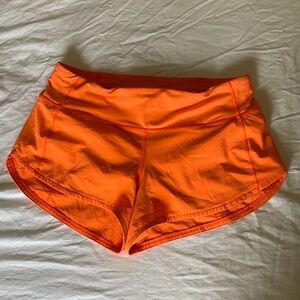 Lit Orange Speed Up Low-Rise Lined Short 2.5"